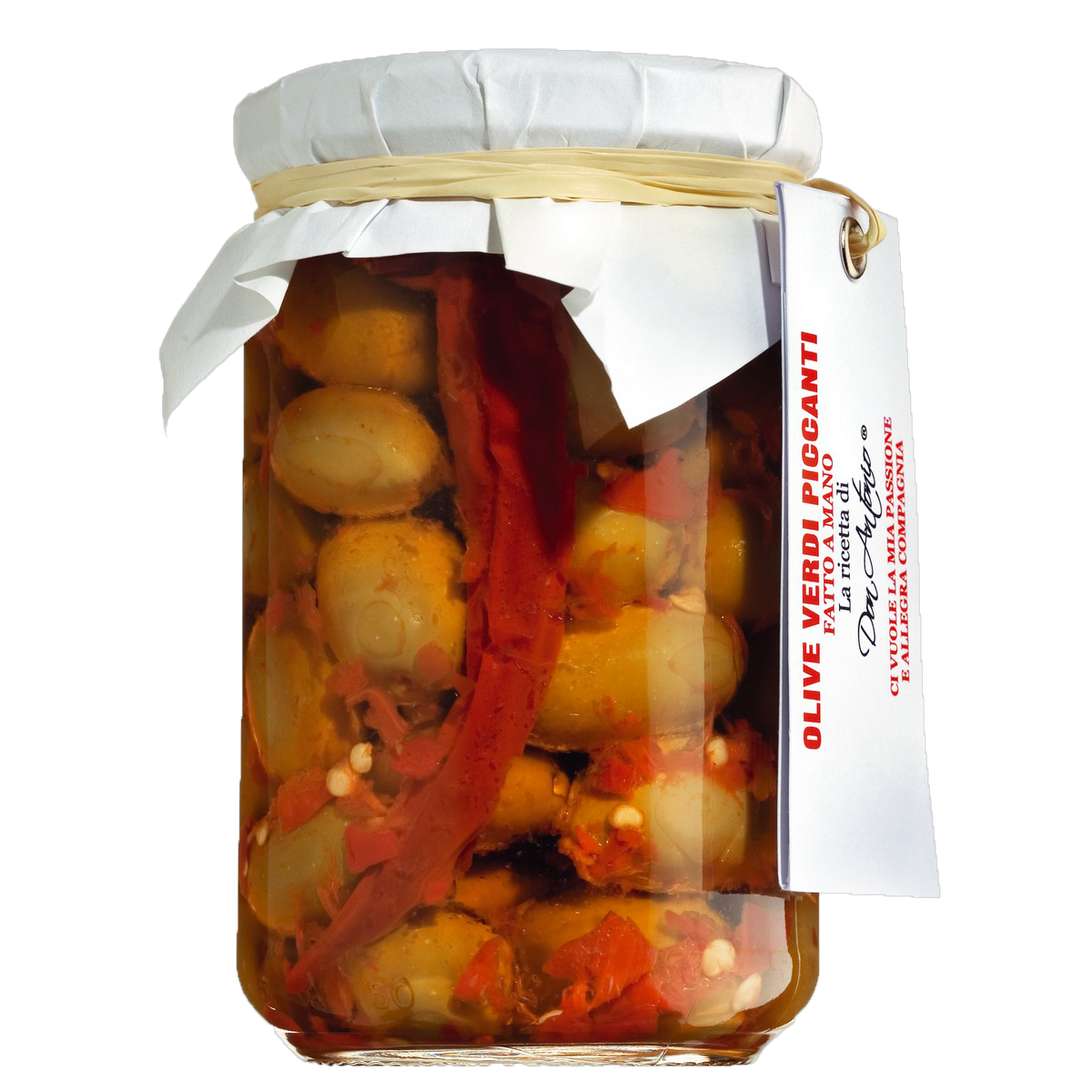 Grüne Oliven, scharf, 280 g