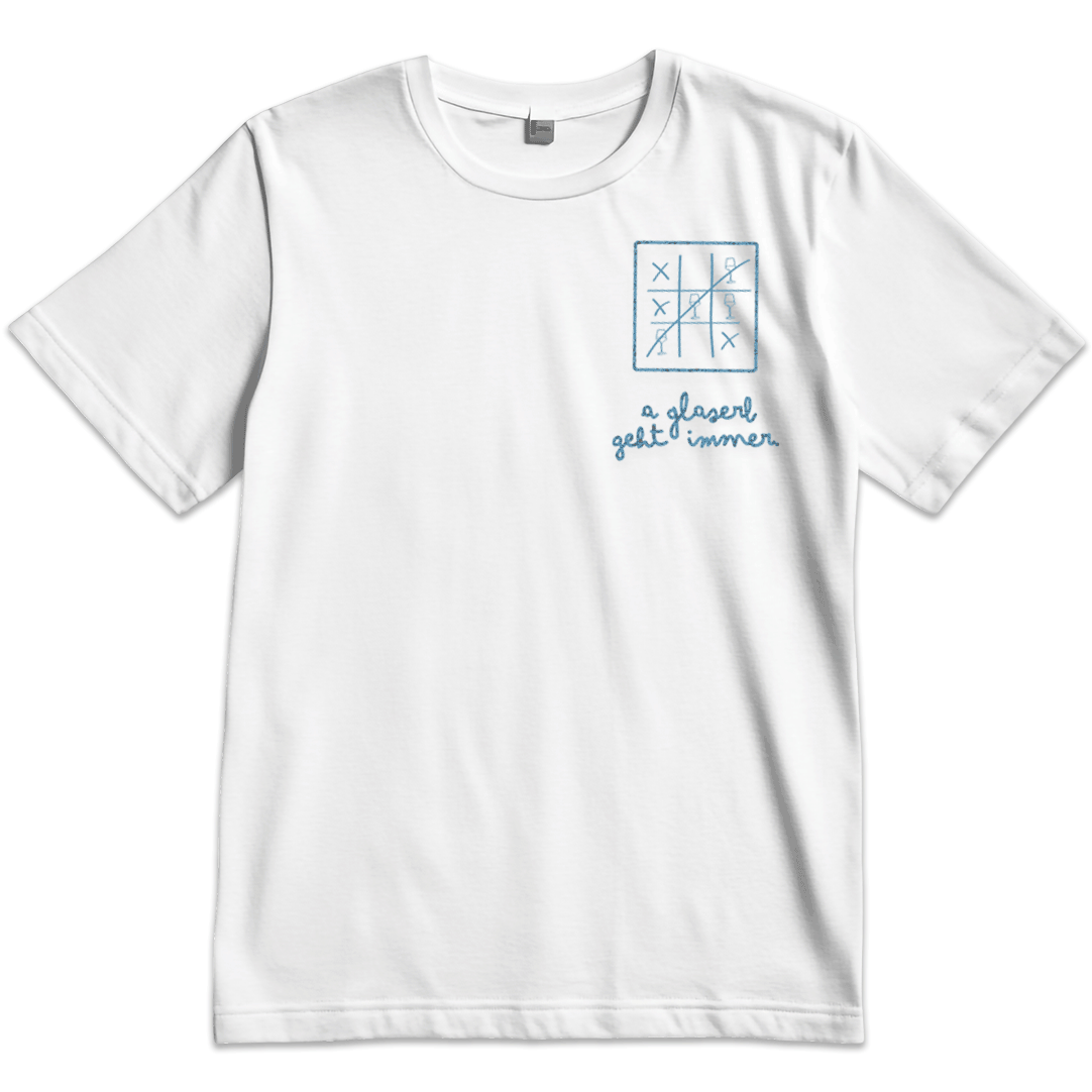 T-Shirt in weiß "3 gewinnt", Größe XL