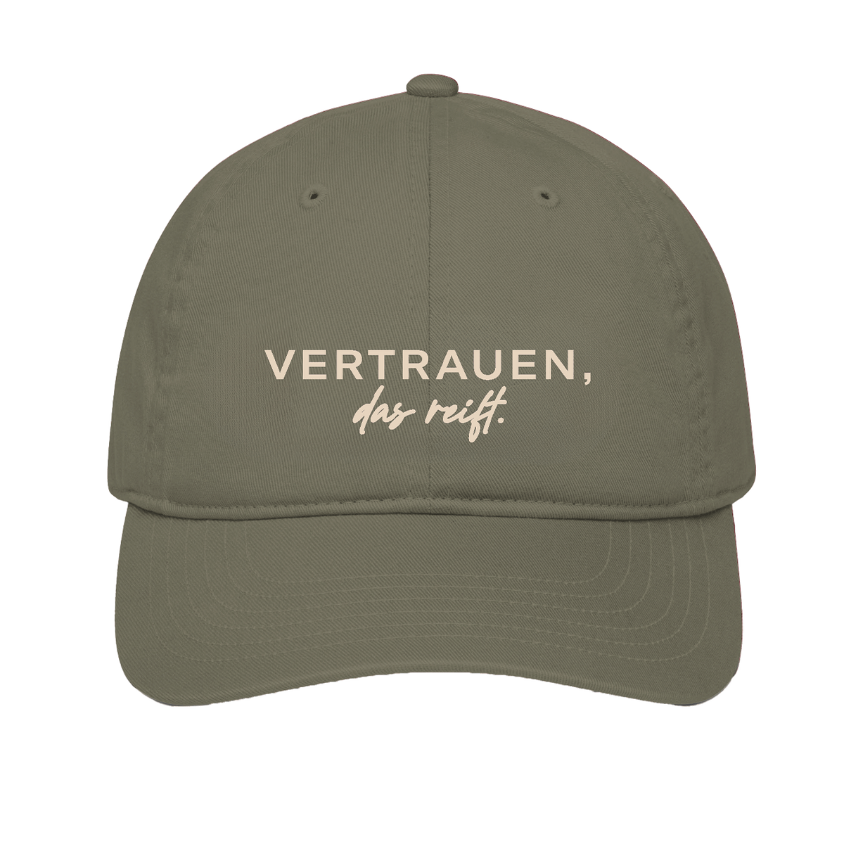 Cap in oliv "Vertrauen das reift"
