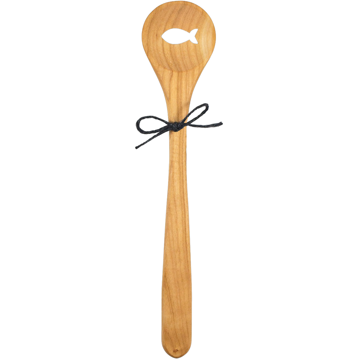 Kochlöffel aus Kirschholz mit Fisch-Motiv