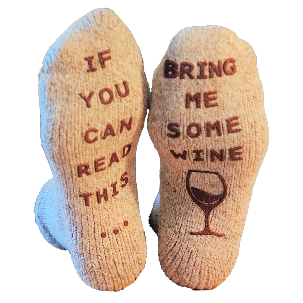 Socken "Wine Not" beige, Gr. 39/42